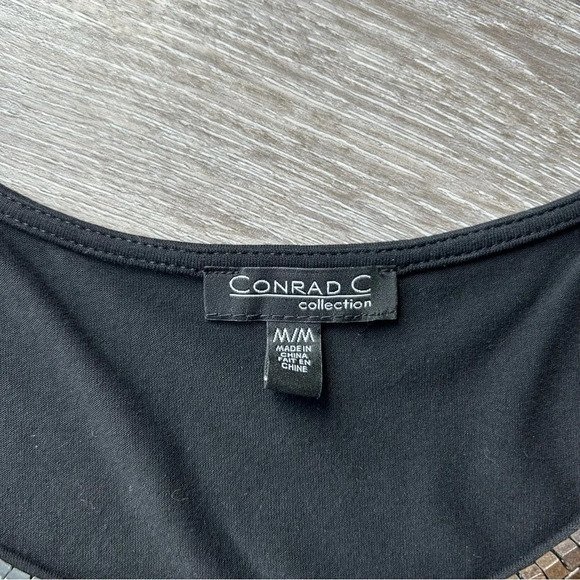 Conrad C Beaded Neckline Sleeveless Tank Top - Picture 6 of 12